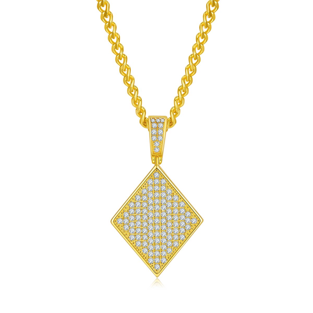Cube Hip Hop Necklace S925 Silver Pendant Moissanite Grade D 0.85CT